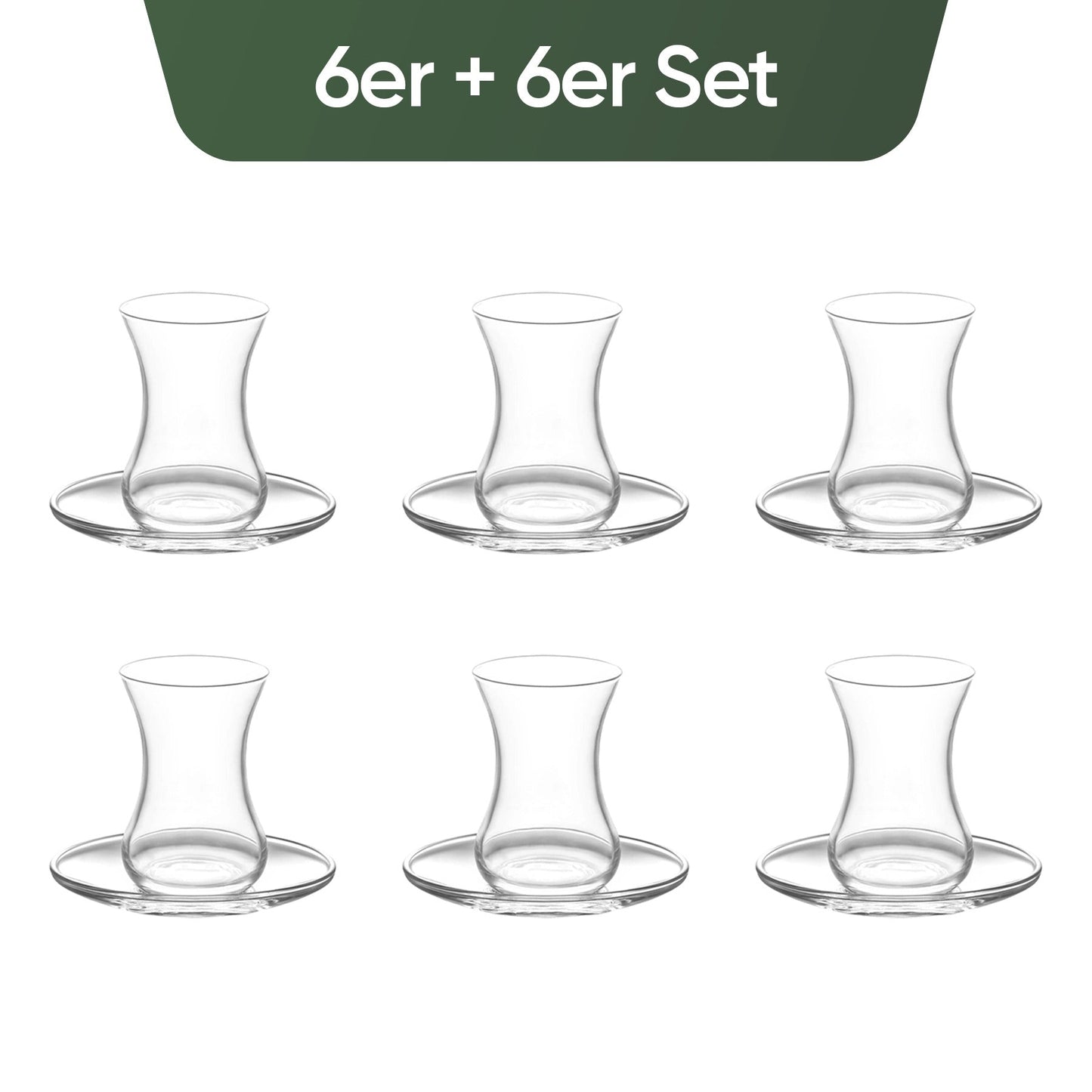LAV Demet Teeglas 135 ml Detailansicht Tulpenform für türkischen Çay