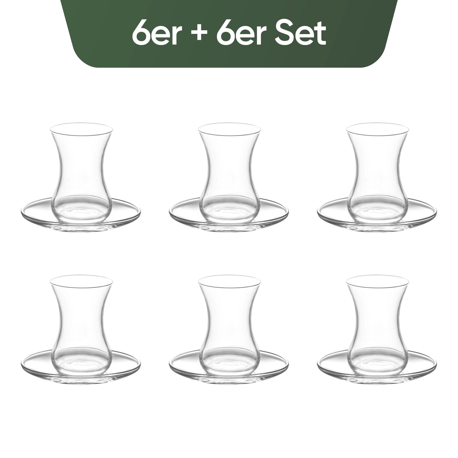 LAV Demet Teeglas 135 ml Detailansicht Tulpenform für türkischen Çay