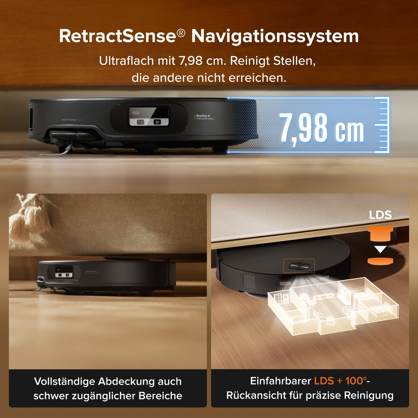 Roborock Qrevo Edge 2 Saug- & Wischroboter – 25.000 Pa | FlexiArm | 80°C Moppwäsche | HELDENA