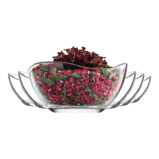 HELDENA Servierschalen 310 ml – 6er-Set aus Klarglas