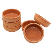 HELDENA Terrakotta 6er Set Schalen – natürlicher Ton glasiert für Tisch und Küche