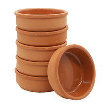 6er Terrakotta Schalen Set von oben – glasiert und servierbereit