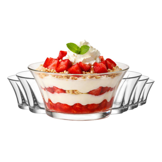 LAV Truva Glasschalen 310 ml 6er Set Dessertschalen aus transparentem Glas