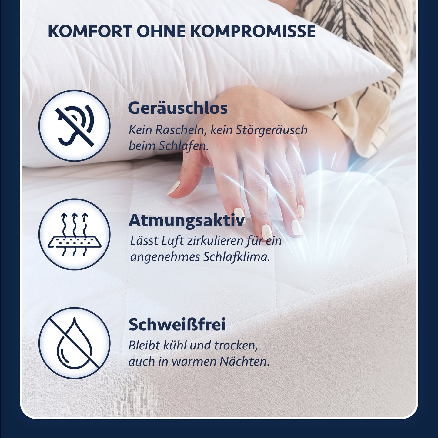 Mikrofaser Matratzenschoner Weiß für Alltag Gästezimmer und Schlafzimmer