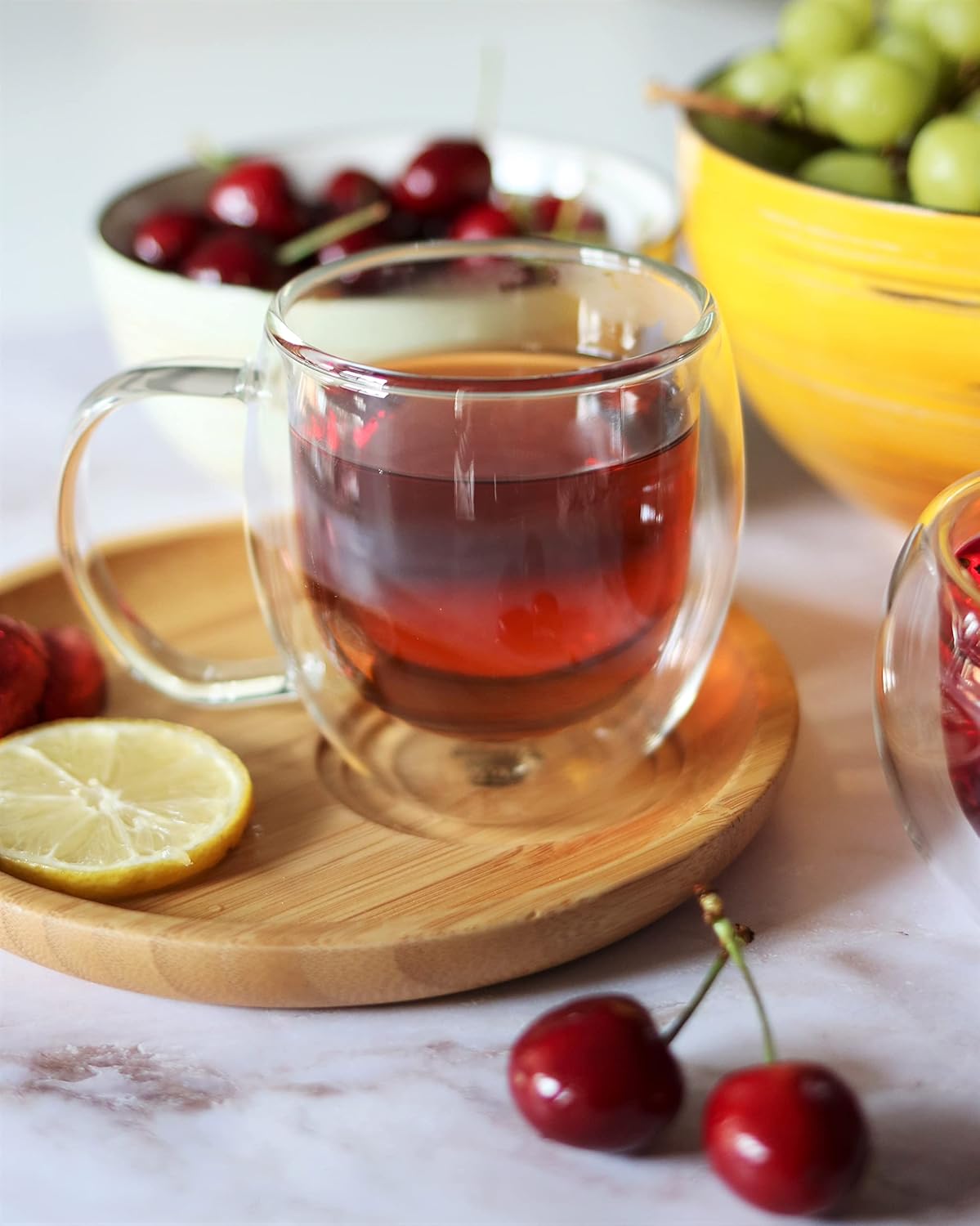 Wilmax Doppelwandiger Glasbecher 250 ml 4er-Set Transparent – Anwendungs- oder Detailansicht; Lieferumfang: 4 Stück