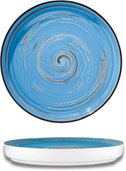 Wilmax Teller 28 cm Blau Porzellan – Produktansicht; Lieferumfang: 1 Stück