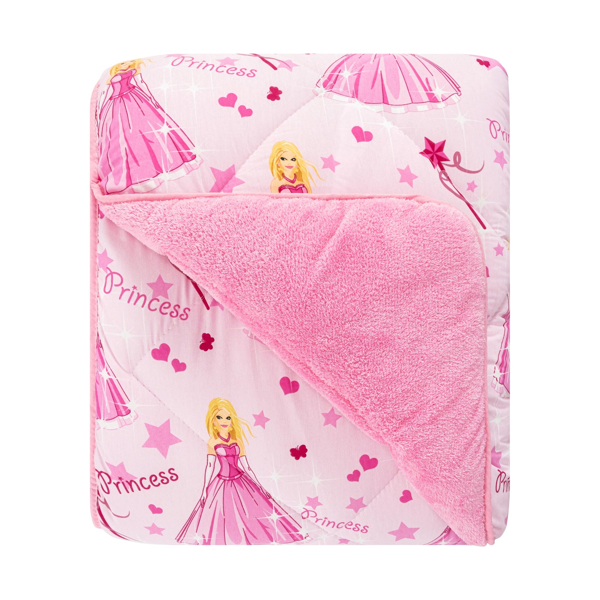 Prinzessin Kinder-Schlafset maschinenwaschbar und pflegeleicht aus Wellsoft Rosa
