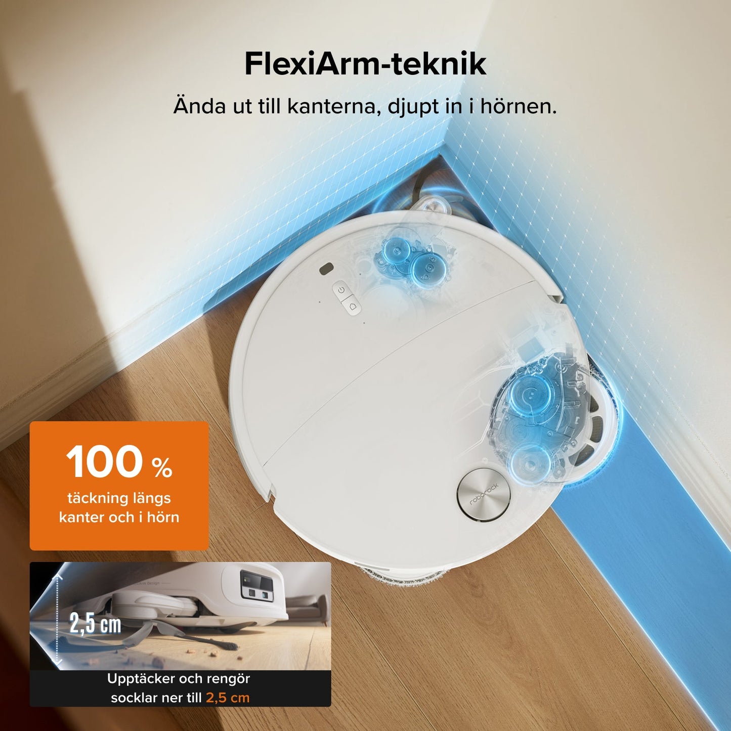 Roborock Qrevo Edge 2 Saug- & Wischroboter – 25.000 Pa | FlexiArm | 80°C Moppwäsche | HELDENA