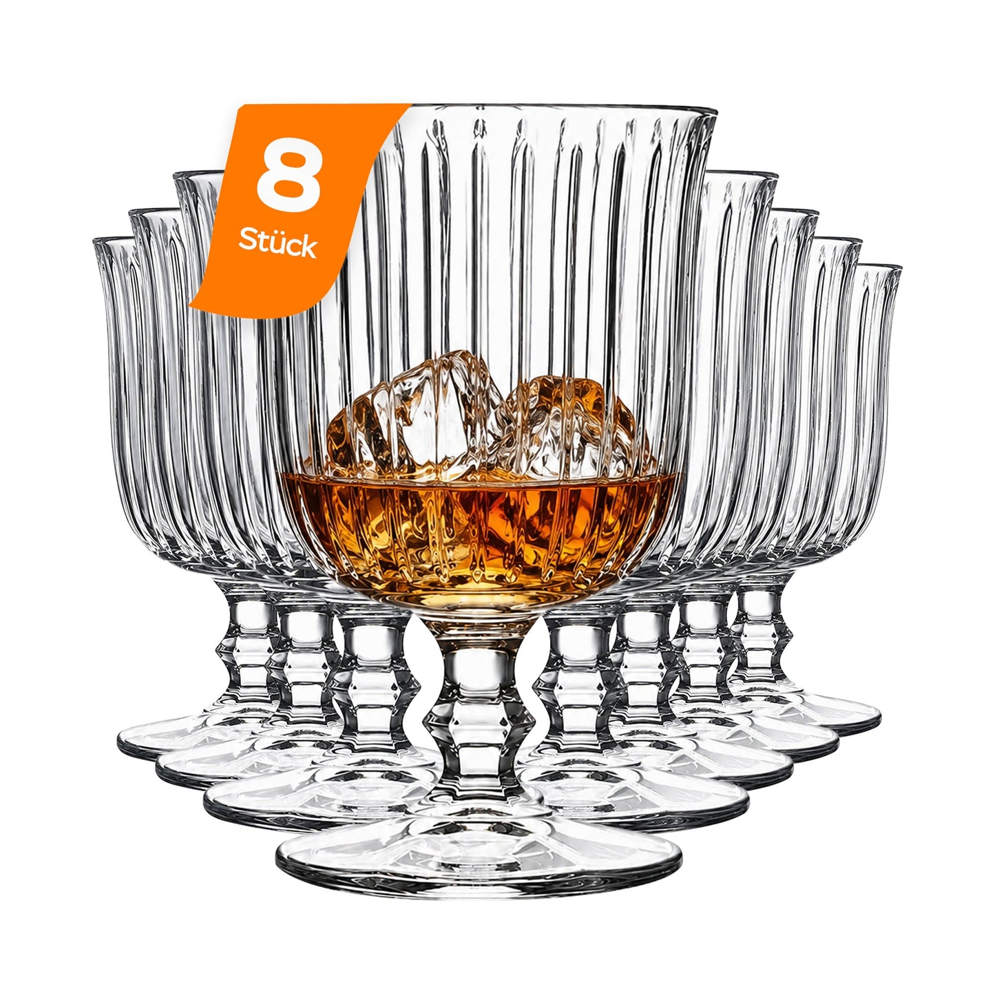HELDENA Joy Brandygläser 255 ml – 4er Set Stielgläser aus Glas