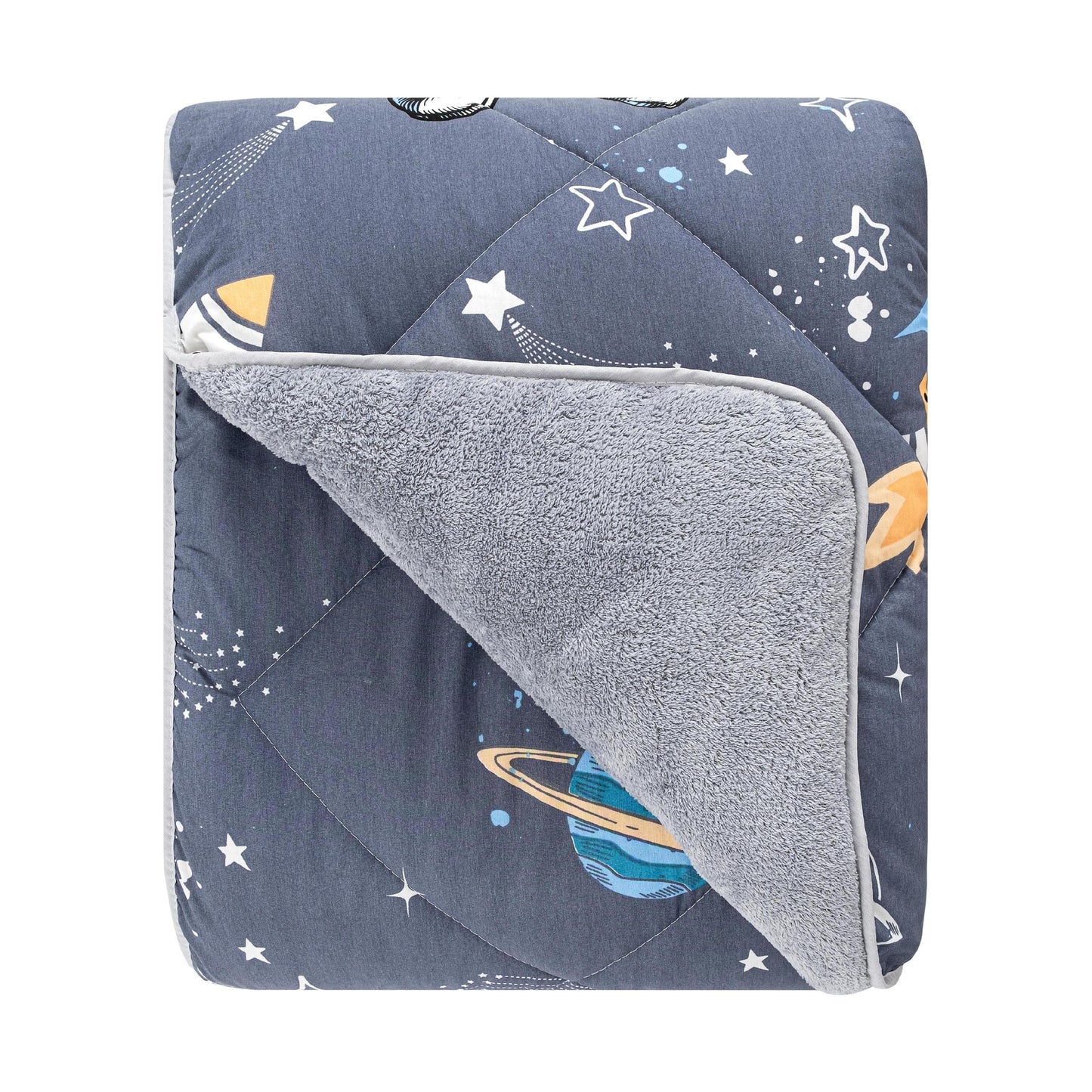 Astronaut Wellsoft Schlafset Bettdecke mit Astronautenmotiv fürs Einzelbett
