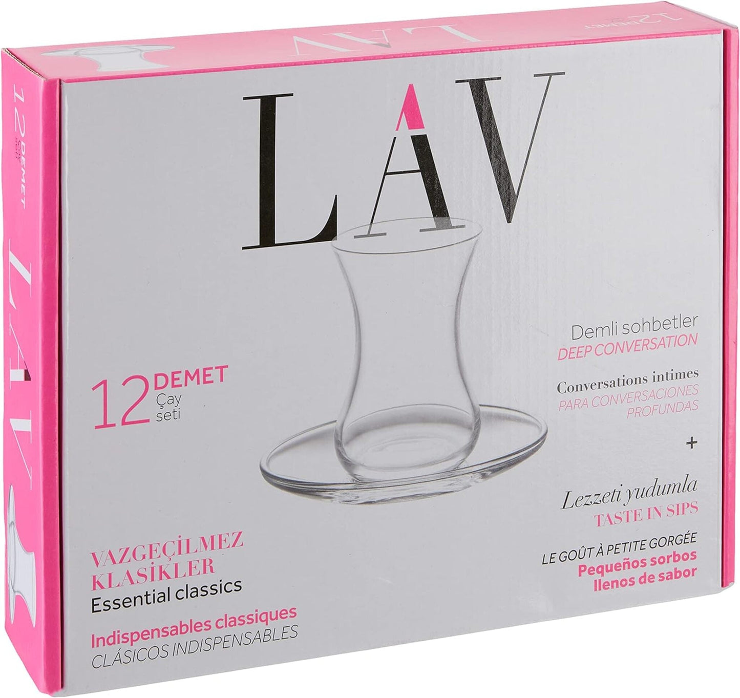 Demet Teeservice 12-tlg. transparent für Çay Gäste und Alltag