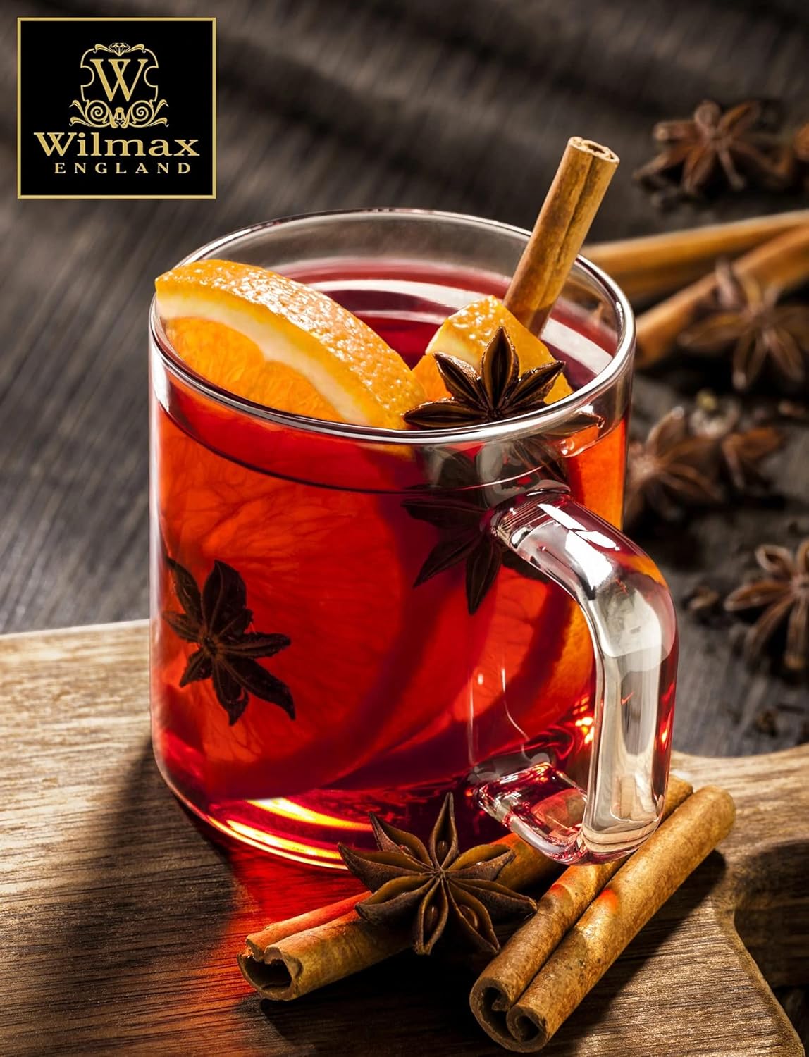 Wilmax Glastasse 200 ml 6er-Set Transparent Borosilikatglas – Anwendungs- oder Detailansicht; Lieferumfang: 6 Stück