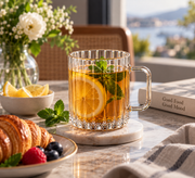 Wilmax Glasbecher mit Henkel 300 ml 6er-Set Glas – Anwendungs- oder Detailansicht; Lieferumfang: 6 Stück