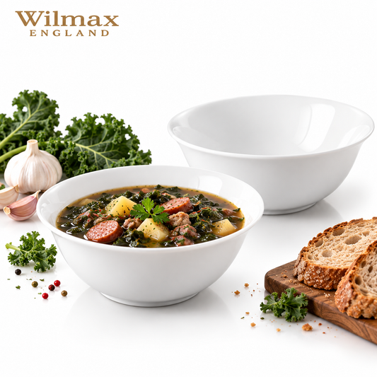 Wilmax Schale 700 ml 15 cm 2er-Set Weiß Porzellan – Produktansicht; Lieferumfang: 2 Stück