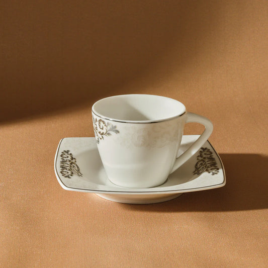 Karaca Nazende Kaffee-Set 12-teilig Tassen und Untertassen florales Muster