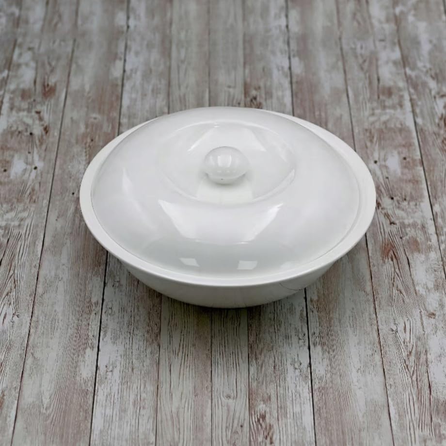 Wilmax Suppenterrine mit Deckel 1700 ml 26 cm Weiß Porzellan – Anwendungs- oder Detailansicht; Lieferumfang: 1 Stück