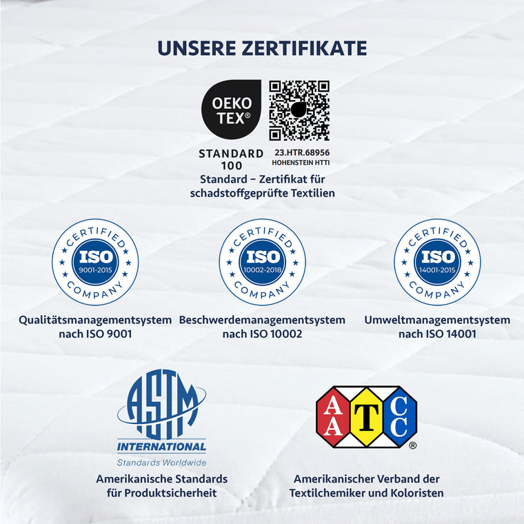 HELDENA Matratzenschoner Weiß mit wasserdichter Liegefläche