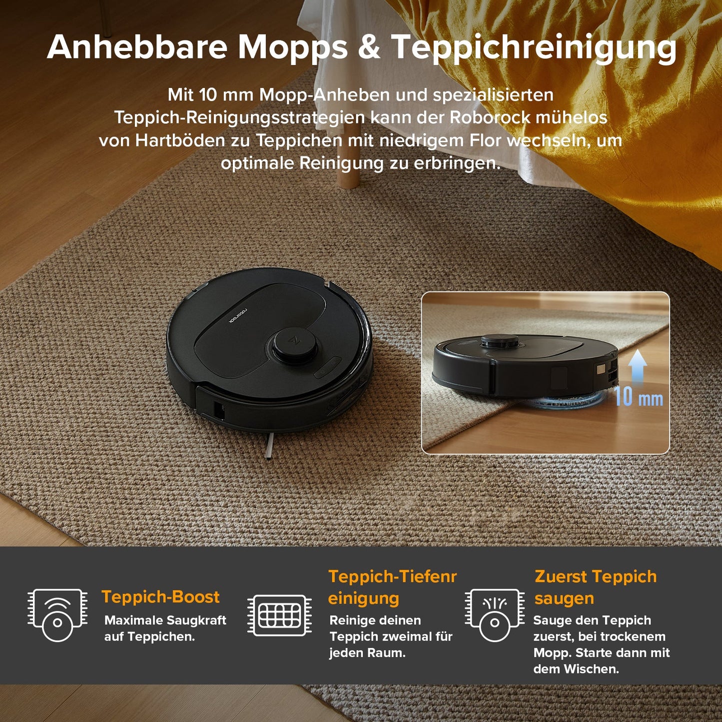 Roborock App SmartPlan QV 35A Raumkarte Zonenreinigung Smartphone