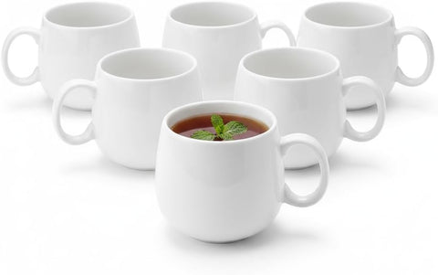 Wilmax Tasse 400 ml 6er-Set Weiß Porzellan