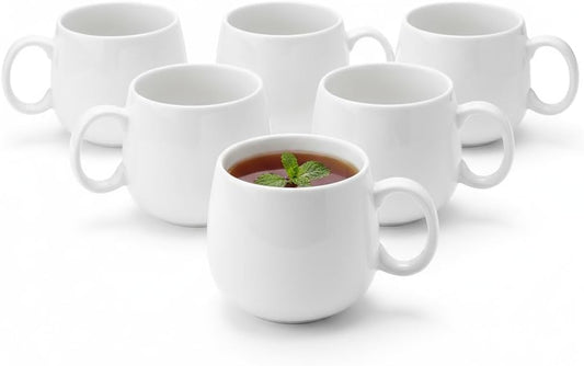 Wilmax Tasse 400 ml 6er-Set Weiß Porzellan