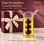 Wilmax Öl- und Essigflasche 300/60 ml Transparent Glas – Anwendungs- oder Detailansicht; Lieferumfang: 1 Stück