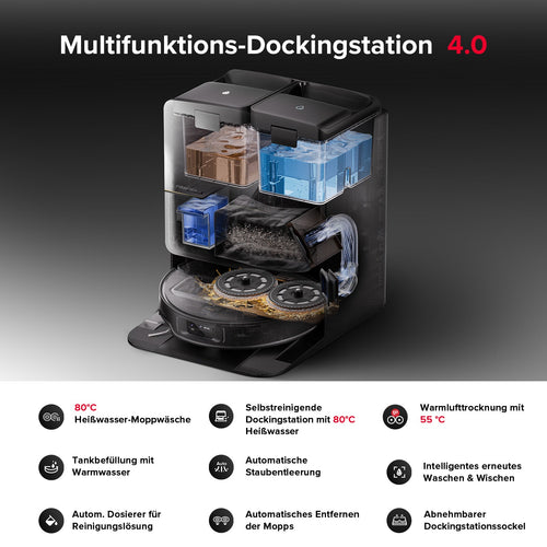 Roborock Saros Z70 mit Wischfunktion und StarSight-Navigation, ultraflach