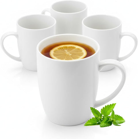 Wilmax Tasse 460 ml 4er-Set Weiß Porzellan