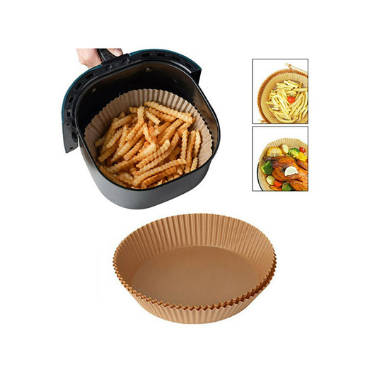 Rundes Backpapier 20 cm fuer Airfryer ohne Chemie 50er Pack