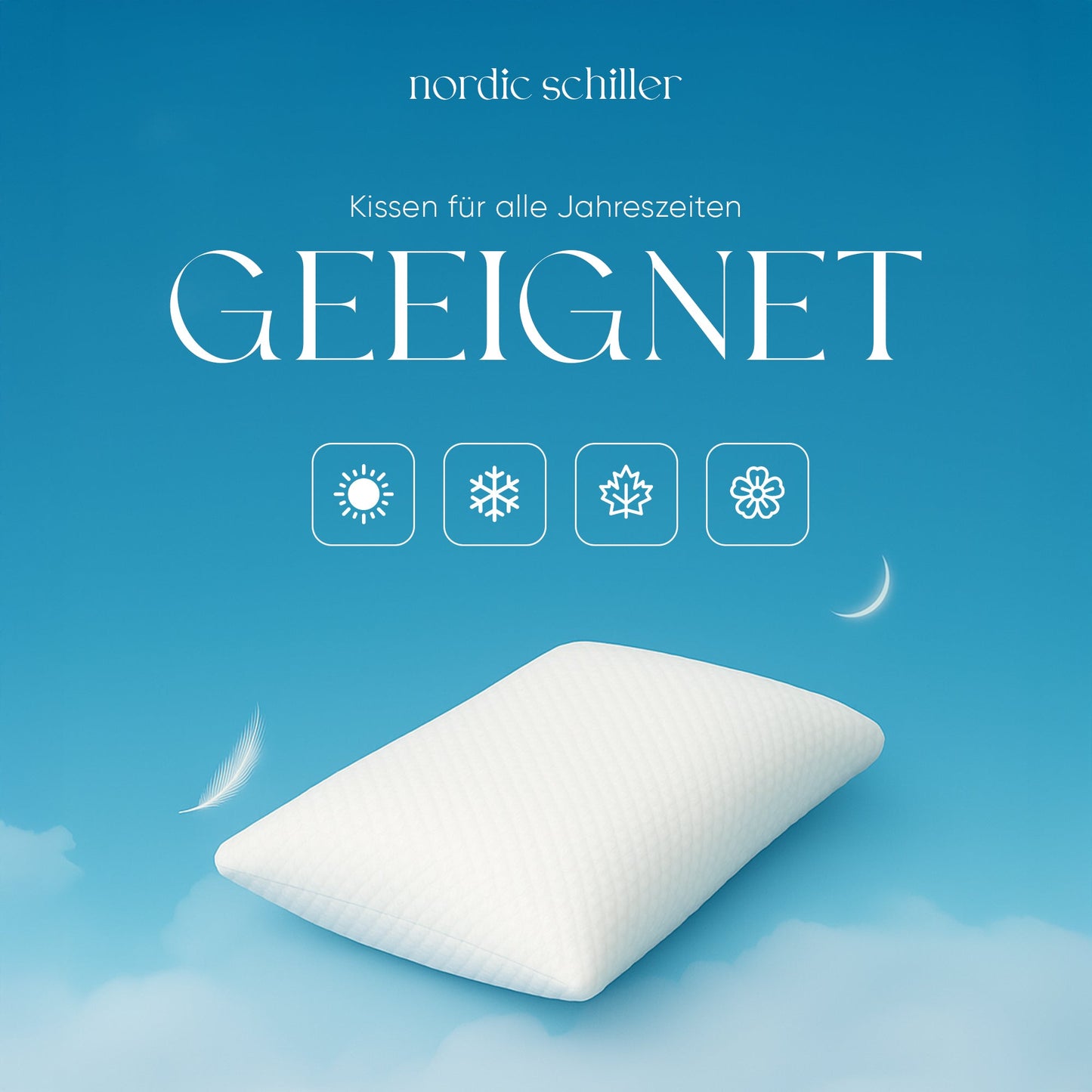 HELDENA Klassisches Kopfkissen für ganzjährige Nutzung im Schlafzimmer