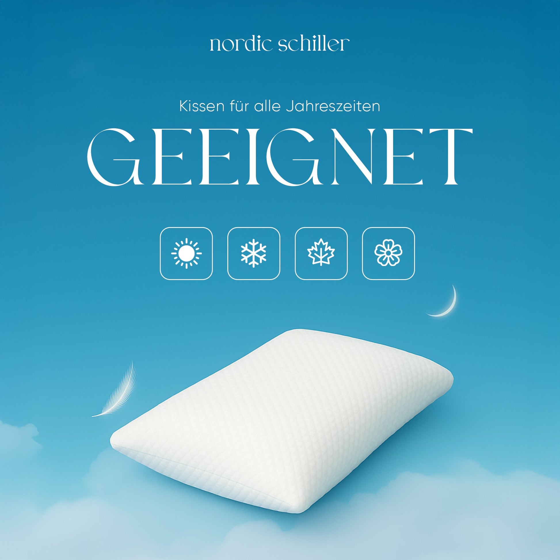 HELDENA Klassisches Kopfkissen für ganzjährige Nutzung im Schlafzimmer