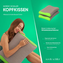 Designansicht des HELDENA Carbon Visco Nackenstützkissens 60 x 40 cm