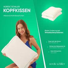 Designansicht des HELDENA Visco Doppel-Nackenstützkissens 57 x 42 cm