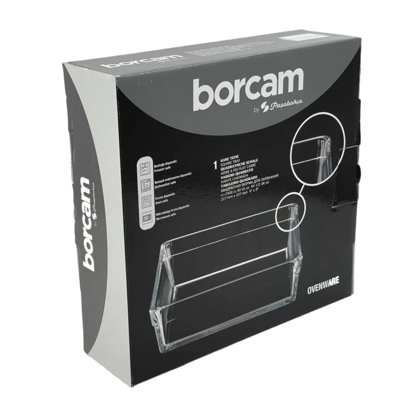 Pasabahce Borcam Quadratische Auflaufform - 2,4 Liter