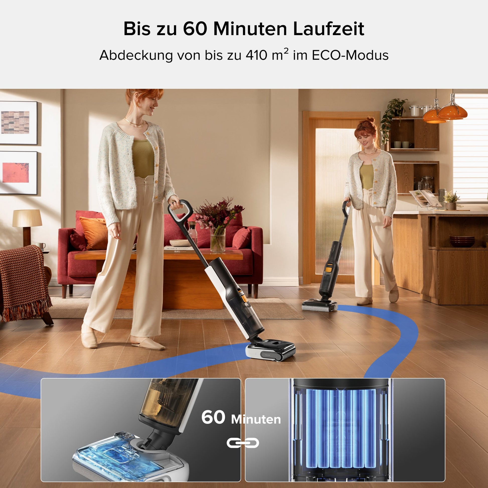 F25 BX Lifestyle Küche Wohnraum Hartboden weißer Wischsauger