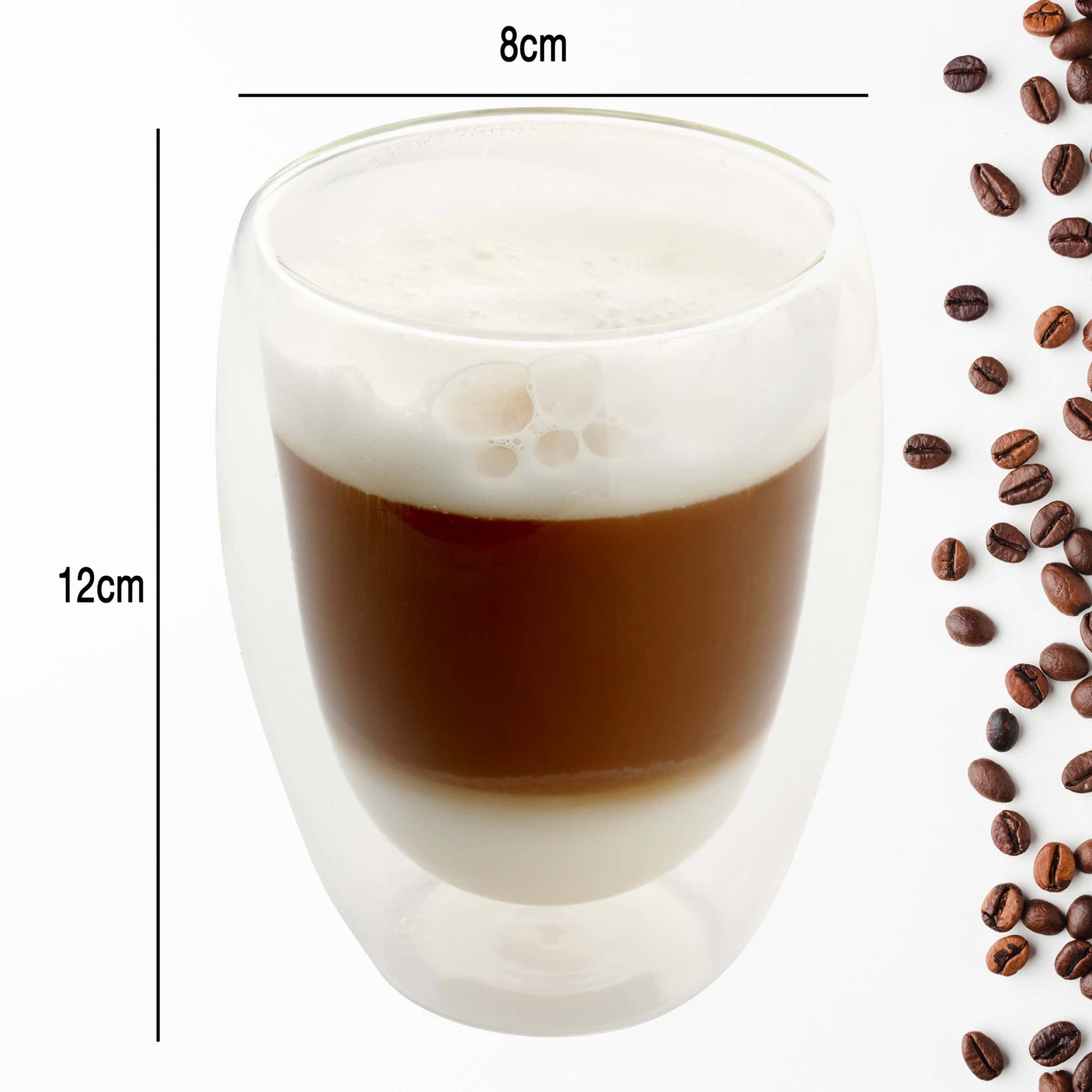 Nordic Schiller Doppelwandglas 350 ml für Paare und Alltag modern und schlicht