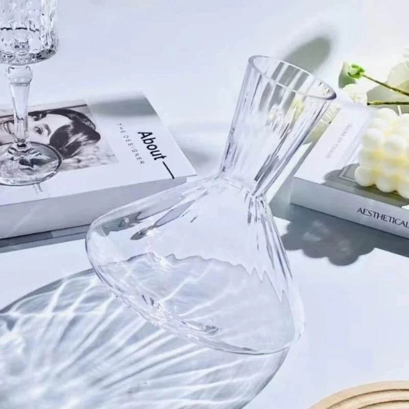 Kristall Weindekanter 1 Liter für Rotwein klare Glasoptik
