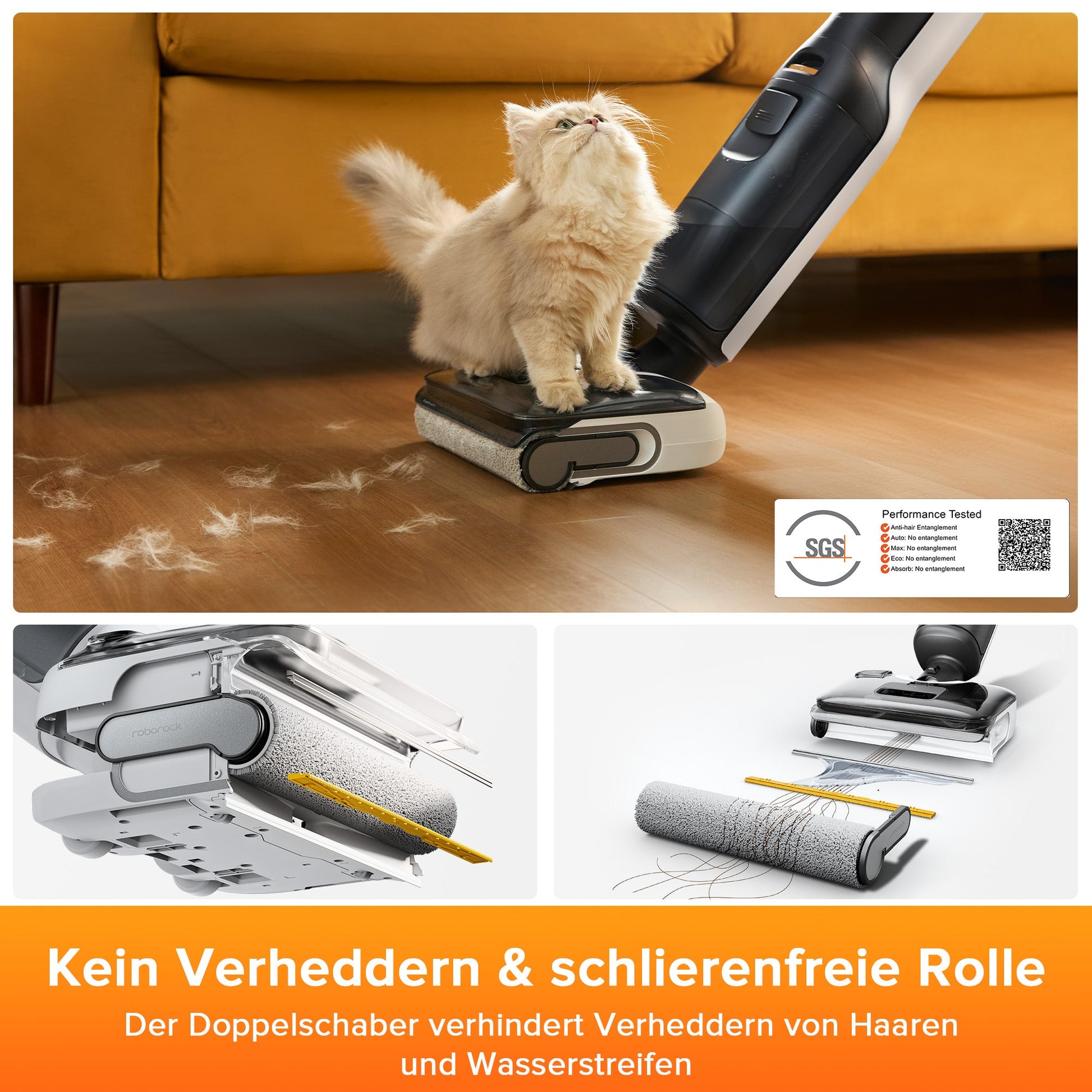 JawScrapers Anti-Tangle Walze F25 LT keine Haarverhedderung
