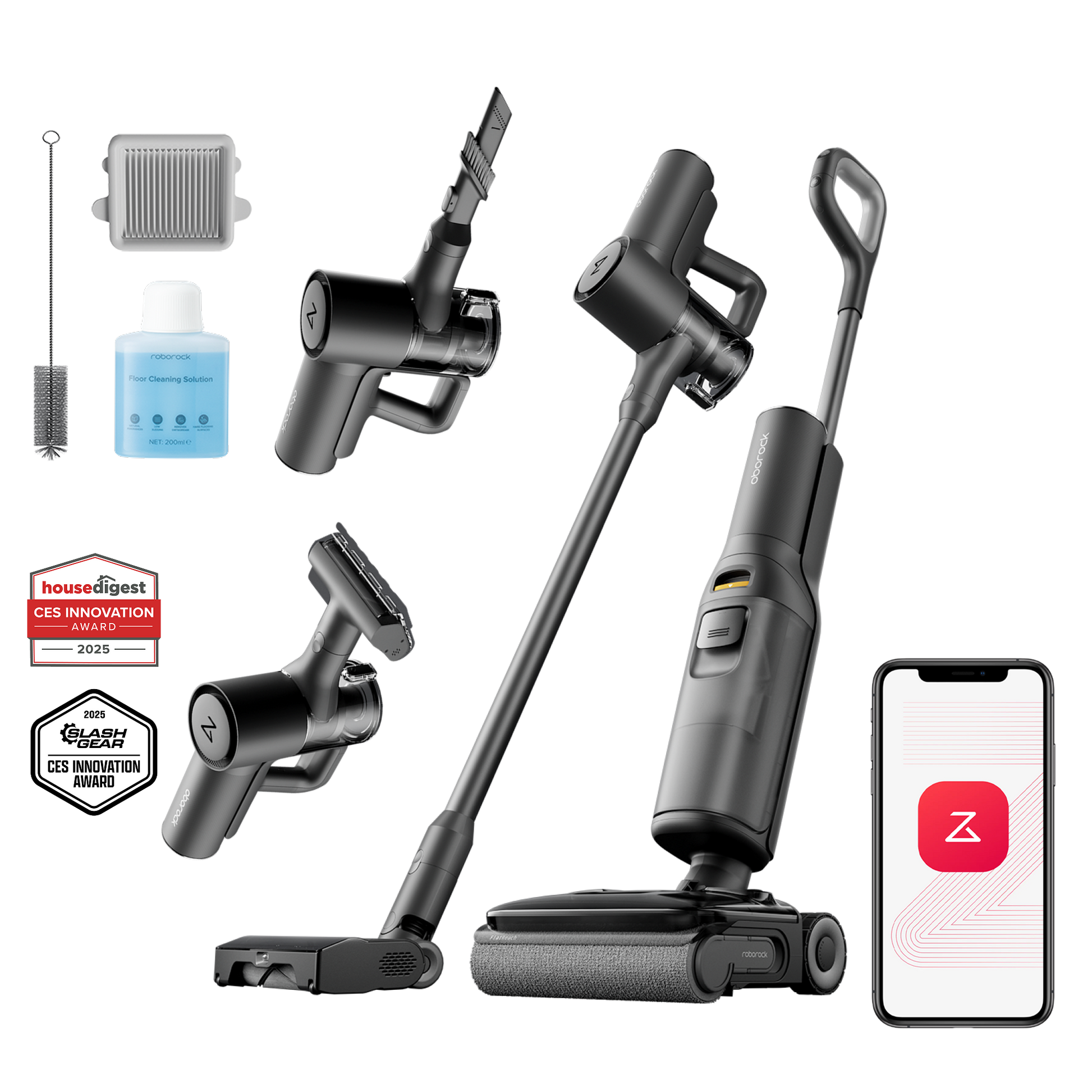 Roborock F25 ACE Combo 5-in-1 weißer Wischsauger mit Handgerät