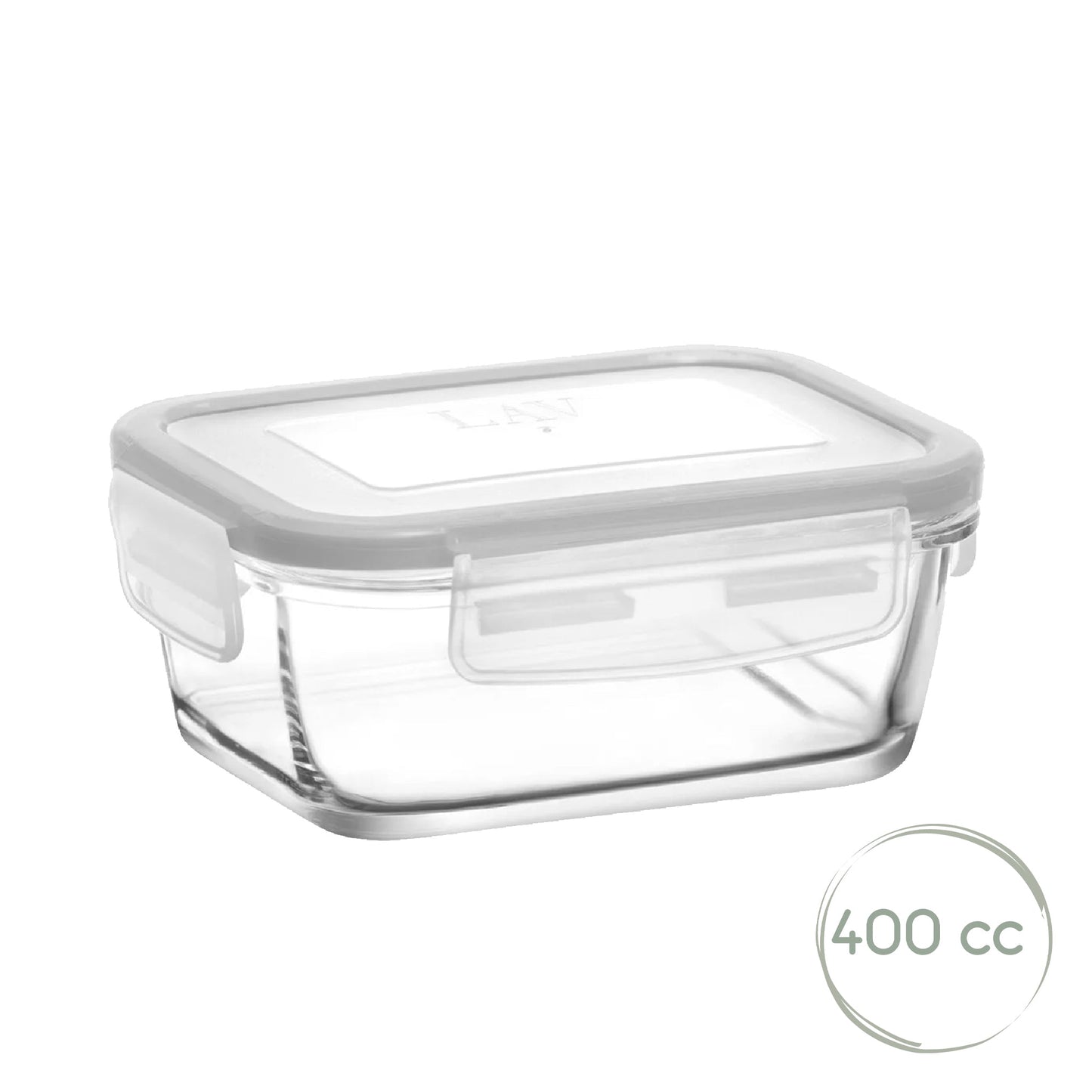 LAV Fresco 400 ml Frischhaltedose seitliche Ansicht für Kühlschrank und Meal Prep