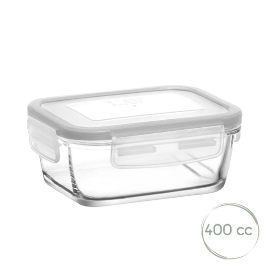 LAV Fresco 400 ml Frischhaltedose seitliche Ansicht für Kühlschrank und Meal Prep