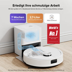 Q10 S5+ VibraRise 2.0 Wischsystem auf Fliesen Nahaufnahme