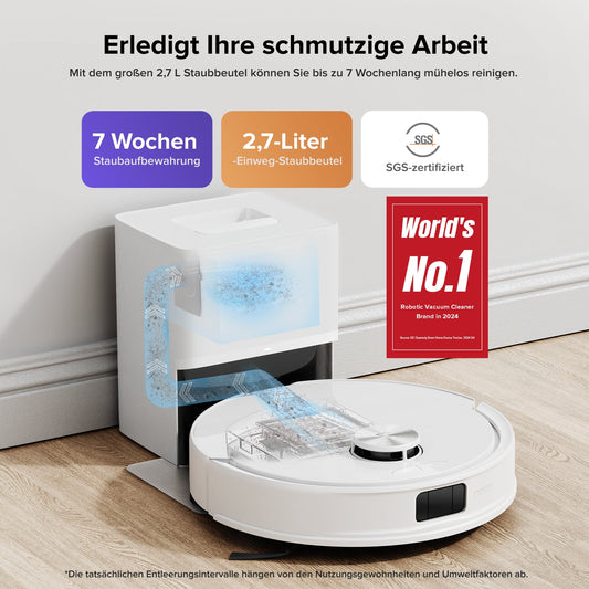 Q10 S5+ VibraRise 2.0 Wischsystem auf Fliesen Nahaufnahme
