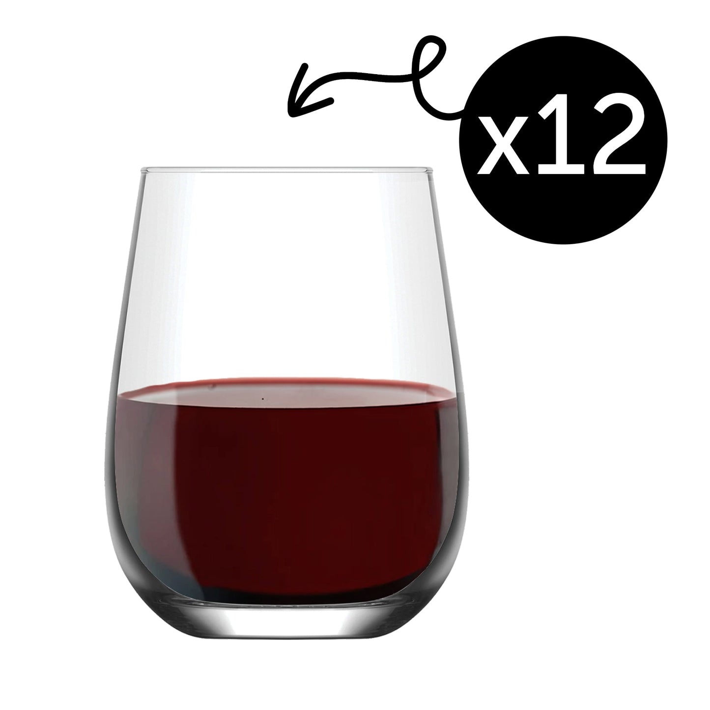 LAV Gaia Weinglas 475 ml Einzelansicht Stielglas transparent