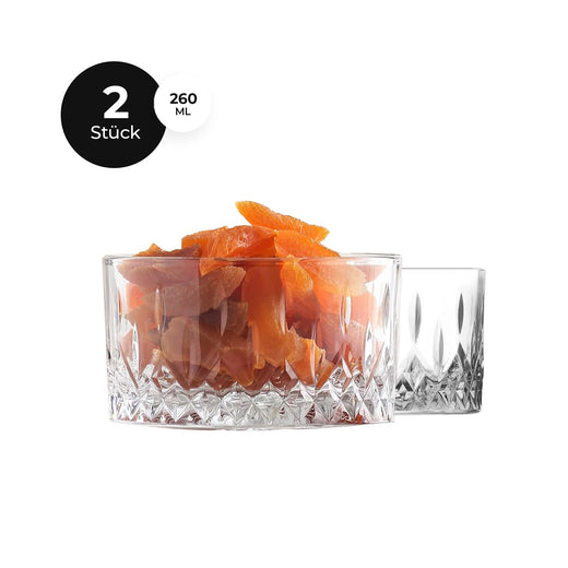 LAV Odin Glasschalen 260 ml 2er Set Dessertschalen aus transparentem Glas