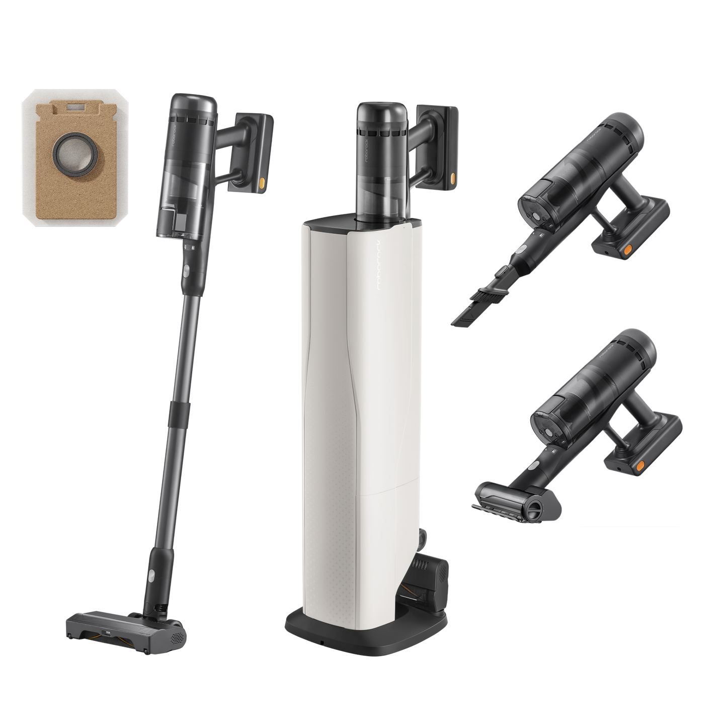 Roborock H60 Hub Ultra schwarzer Akku-Staubsauger mit Auto-Entleerungsstation