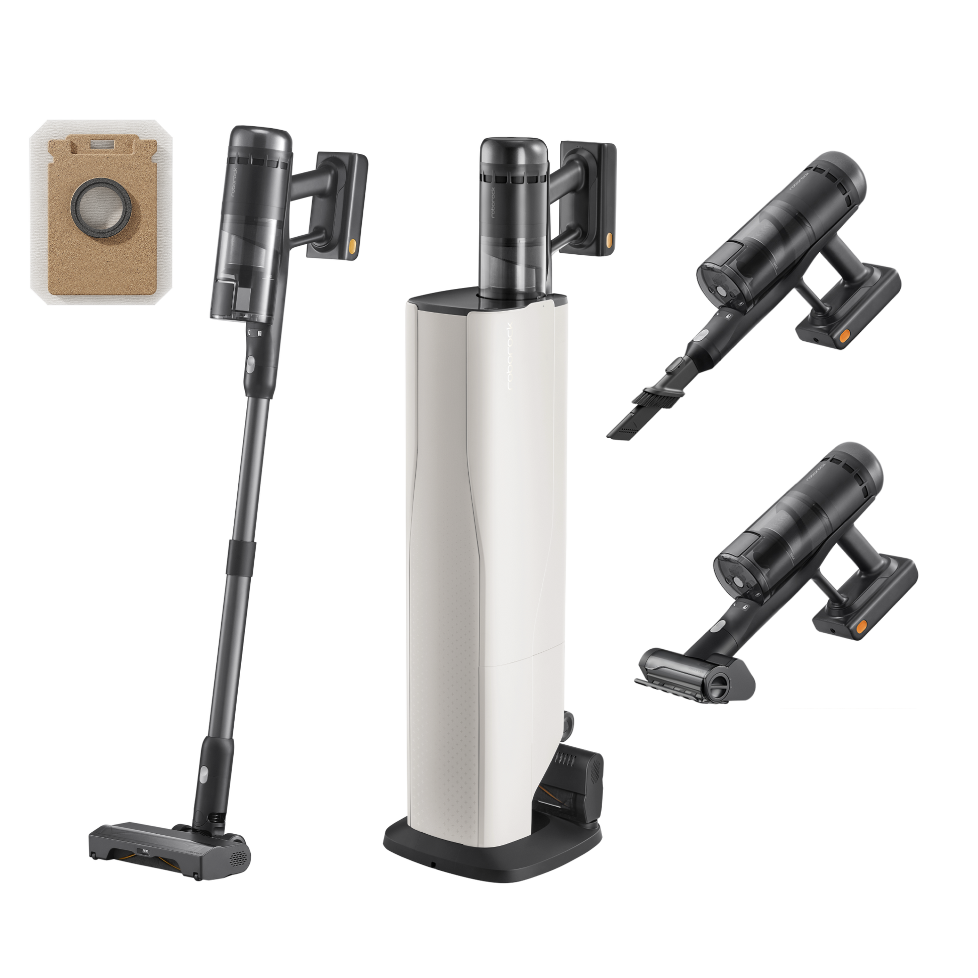 Roborock H60 Hub Ultra schwarzer Akku-Staubsauger mit Auto-Entleerungsstation