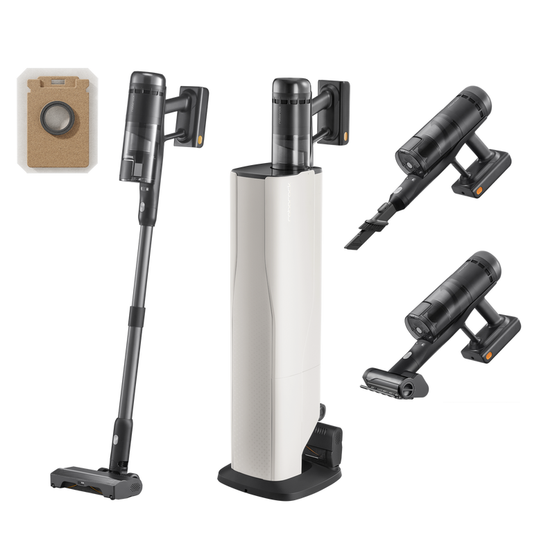 Roborock H60 Hub Ultra schwarzer Akku-Staubsauger mit Auto-Entleerungsstation