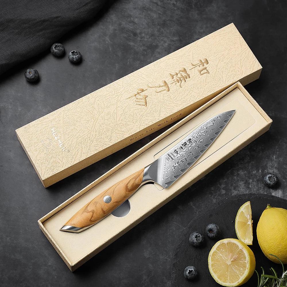 HEZHEN Damastmesser mit Geschenkbox für sichere Aufbewahrung