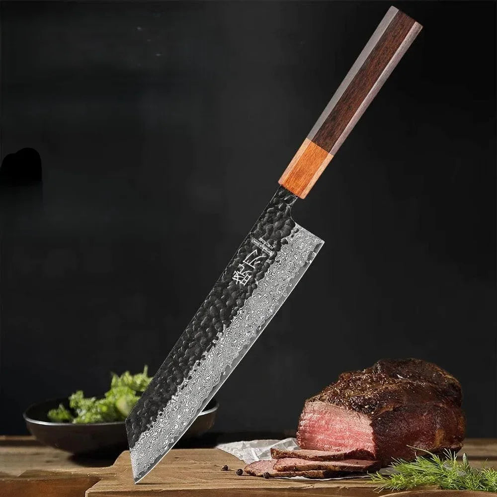 Japanisches Kiritsuke Damastmesser 20 cm | 67 Lagen - Handgeschmiedet