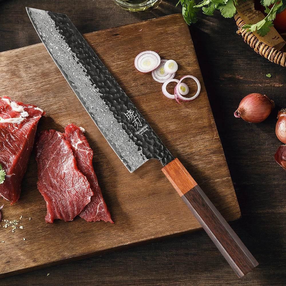 Kiritsuke Küchenmesser 67 Lagen Damast für präzise Schnitte bei Gemüse und Fleisch